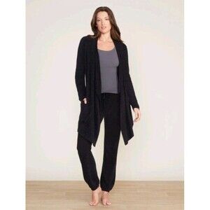 Barefoot Dreams Black Cozy Chic Lite Island Wrap Cardigan sz L/XL Loungewear